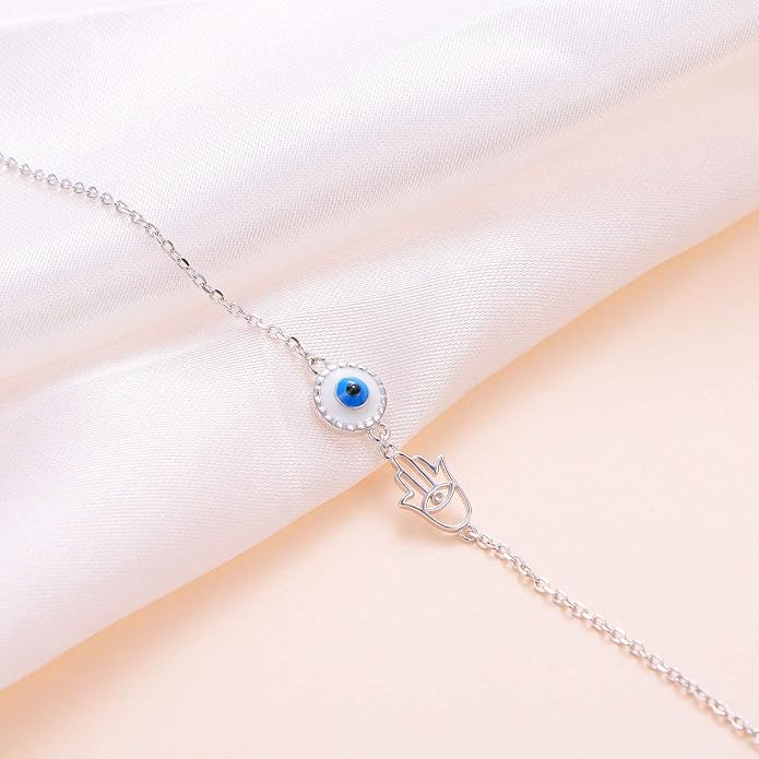 DAOCHONG Anklet for Women S925 Sterling Silver Adjustable Foot Chain Ankle Bracelet Anklets Jewelry