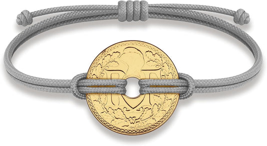 HOBBY OF KINGS Good Luck Coin Bracelet | 18k Gold Plated Wristband | Handmade Jewelry for Collectors and History Lovers