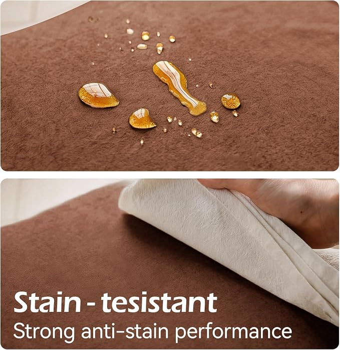 a moment Waterproof Throw Pillow Covers Set of 4,26x26 Inch Outdoor Stain Resistant Pet Friendly Pillowcases Cushion Covers for Patio Sofa and Living Room,Golden Oak
