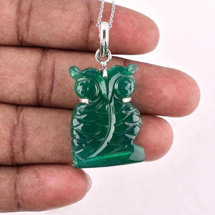 Natural Gemstone Pendant Necklace for Women Handmade Birthstone Healing Crystal Jewelry Chain 20" Stone Birthday Christmas Wedding Gifts for Her