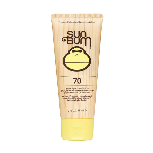 Sun Bum Original SPF 70 Sunscreen Body Lotion - Broad Spectrum Moisturizing Sunscreen with Vitamin E - Hawaii 104 Act Compliant (Made without Octinoxate & Oxybenzone) - Travel Friendly - 3 oz