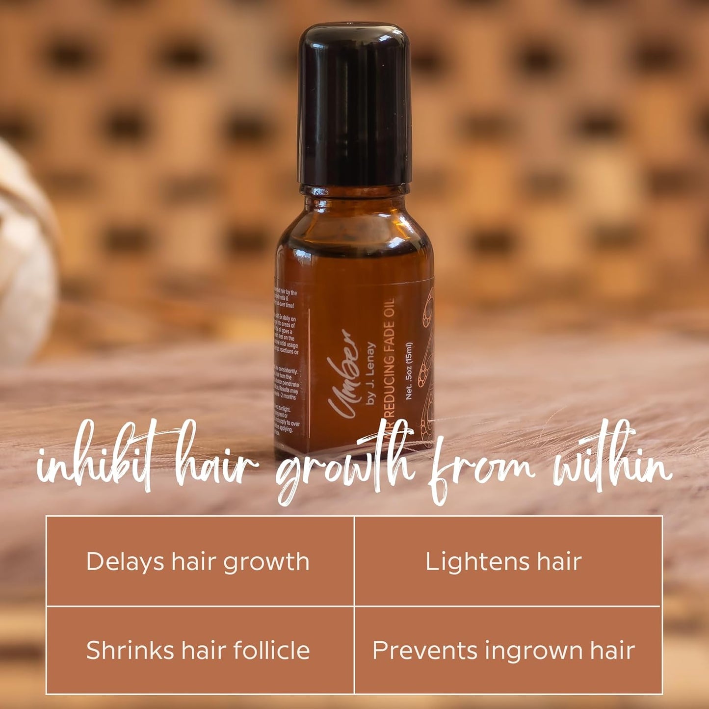 Hair Reducing Fade Oil – Regular Strength (Not sensitive skin), Minimizes Hair Growth for Face & Body – For Women & Men – 15ml Serum