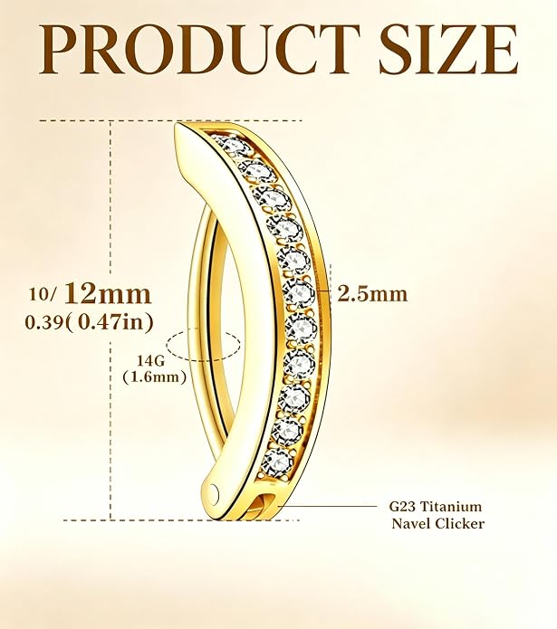Color Moissanite Titanium Belly Button Ring, Gold Silver Plated Internally Threaded Navel Piercing Jewelry, Hypoallergenic Implant Grade G23 Titanium Belly Ring, Brilliant Cut Moissanite Belly Piercing Rings for Women Men