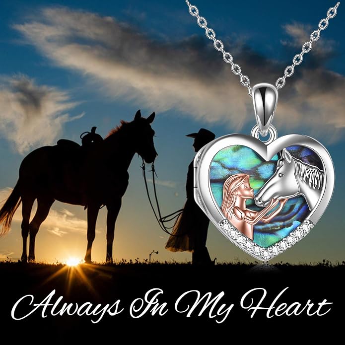 YFN Horse Pendant Necklace Sterling Silver Women with Horse Gift for Women