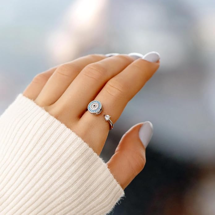 Sunflower Fidget Ring for Women Spinning Rings Adjustable Anxiety Ring for Teens Birthday Gift for Daughter Mom You Are My Sunshine Spinner Rings