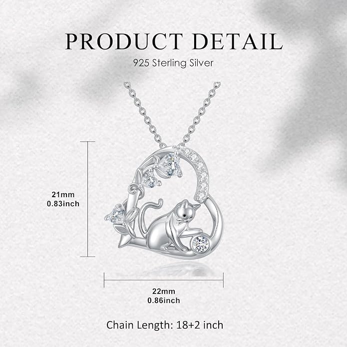 PELOVNY Teddy Bear Necklace for Women 925 Sterling Silver Bear/Highland Cow/Fox/Cat/Axolotl Birthstone Necklace Christmas Birthday Jewelry Gifts for Mom Daughter Wife Sister
