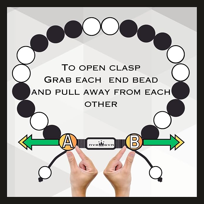 Mens Beaded Bracelet - Stone Jewelry, Black Onyx Hematite Bracelets, Mens Accessories, Adjustable
