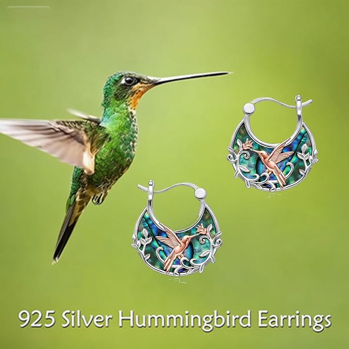 Tree of Life/Sunflower/Mountain/Daisy/Flower/Dragonfly/Butterfly/Earrings 925 Sterling Silver Hoop Earrings for Women