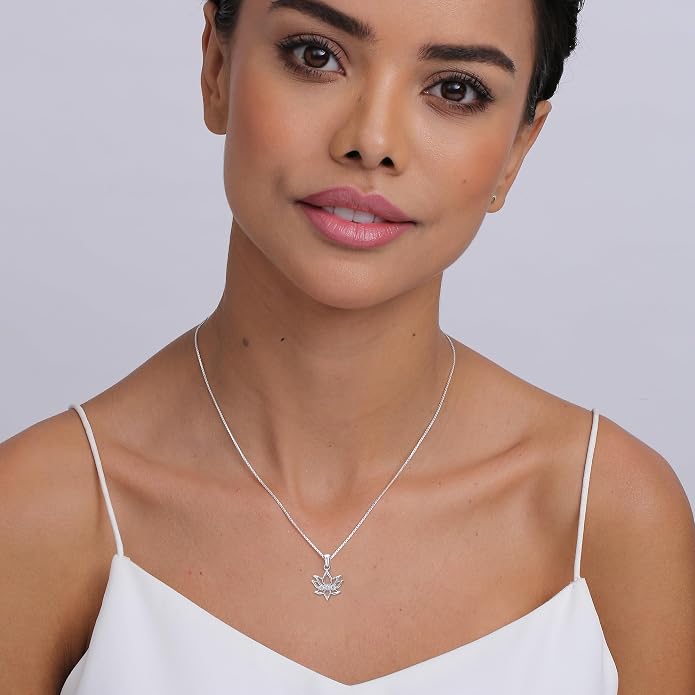 LeCalla 925 Sterling Silver Pendant Necklace | Crescent Moon and Star Necklace Jewelry | Handmade Charm Pendant Necklace for Women | Adjustable Chain Necklace Gifts for Women Valentine s Day, Mother s Day
