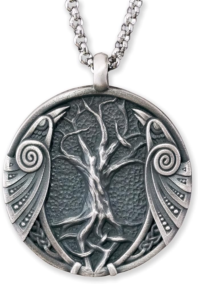 Baldur Jewelry - Handcrafted Yggdrasil Viking Norse World Tree of Life Pendant Necklace Amulet Jewelry | 925 Sterling-Silver Tree of Life Necklace | Viking Gifts |Jewelry for Men Women