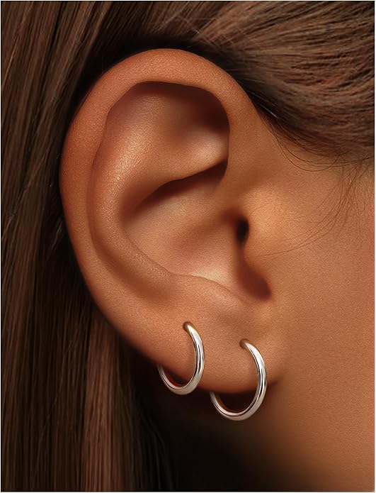 20G 18G 16G 14G 12G 10G 8G 6G 4G 2G Nose Rings Hoops Astm F136 Titanium Clicker Septum Lip Ring Tragus Helix Daith Rook Conch Snug Cartilage Lobe Earrings Hoop Piercing Jewelry For Women Men