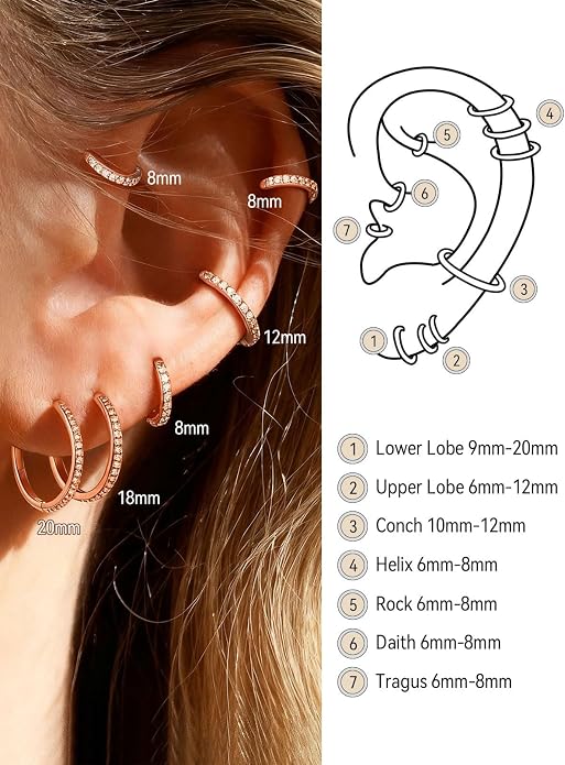 FaithHeart 925 Sterling Silver Post Huggie Hoop Earrings for Women, Silver Small Hoop Earring, Hypoallergenic Cartilage Earrings for Women