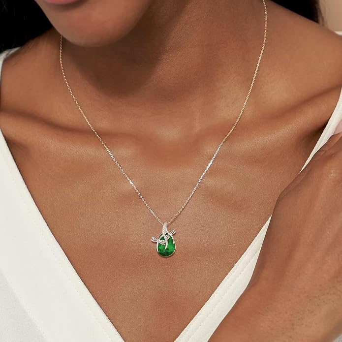 PRAYMOS S925 Sterling Silver Birthstone Necklaces for Women Dainty CZ Necklace Dragonfly Pendant Minimalist Jewelry Gift