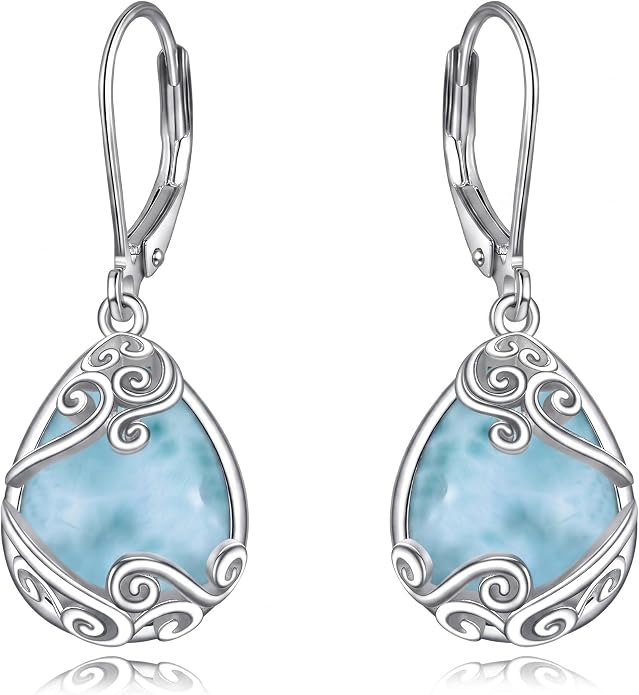 Teardrop Tree of Life/Filigree Earrings for Women Dangle Leverback Earrings Jewelry Gift Anniversary For Her