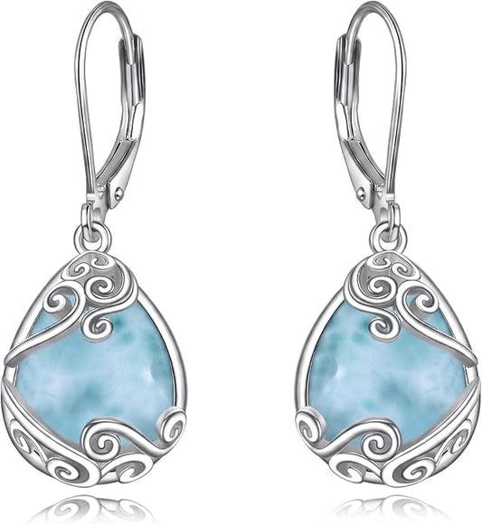 Teardrop Tree of Life/Filigree Earrings for Women Dangle Leverback Earrings Jewelry Gift Anniversary For Her