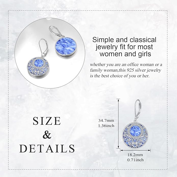 Teardrop Earrings Sterling Silver Filigree Irish Celtic Teardrop Drop Earrings Jewelry Gifts For Women