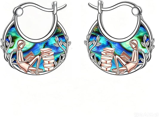 Tree of Life/Sunflower/Mountain/Daisy/Flower/Dragonfly/Butterfly/Earrings 925 Sterling Silver Hoop Earrings for Women