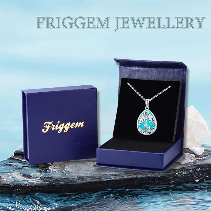 Tree of Life Necklace Family Teardrop/Heart Pendant Mother Jewelry Gifts for Women Grandma Wife Mom