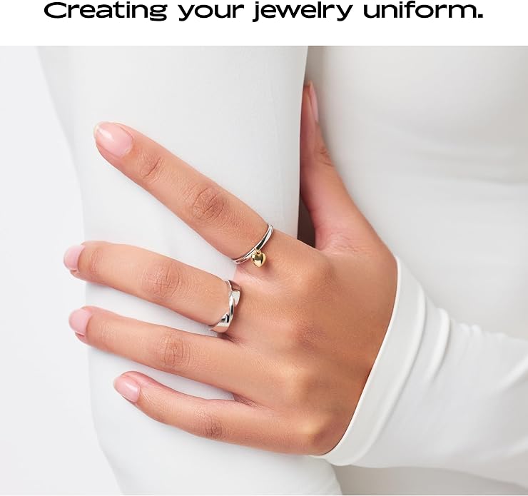 Ana Luisa Gold Rings for Women - 14K Gold Plated Rings for Women Non Tarnish - Trendy Stacking Ring for Daily Wear - Twisted, Heart, Eternity Ring Styles - Hypoallergenic & Water-Resistant Jewelry