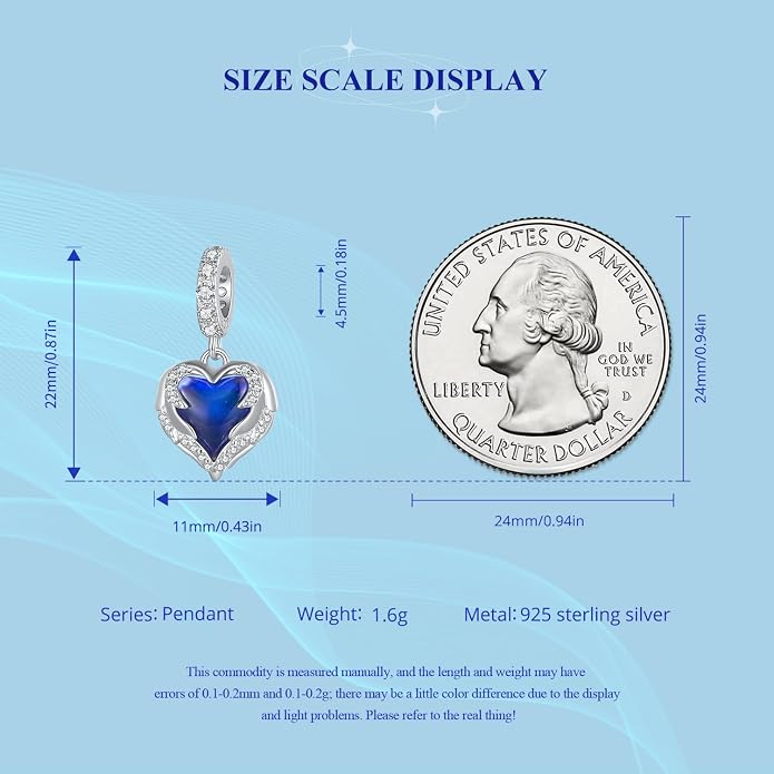 NINGAN 925 Sterling Silver Charm Golden Love Charm Buckle Safety Chain Travel Bead Firefly Dragonfly Pendant, Suitable for Women Bracelet and Necklace as Gift from Mom and Friends
