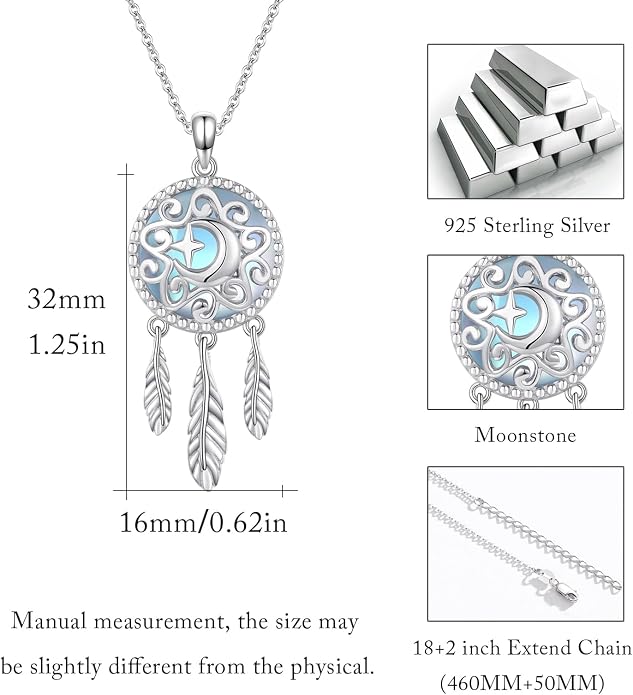 Cuoka 925 Sterling Silver Heart Necklace I Love You to The Moon and Back Pendant Sun Star Moon Necklace Jewelry for Women with Gifts Box