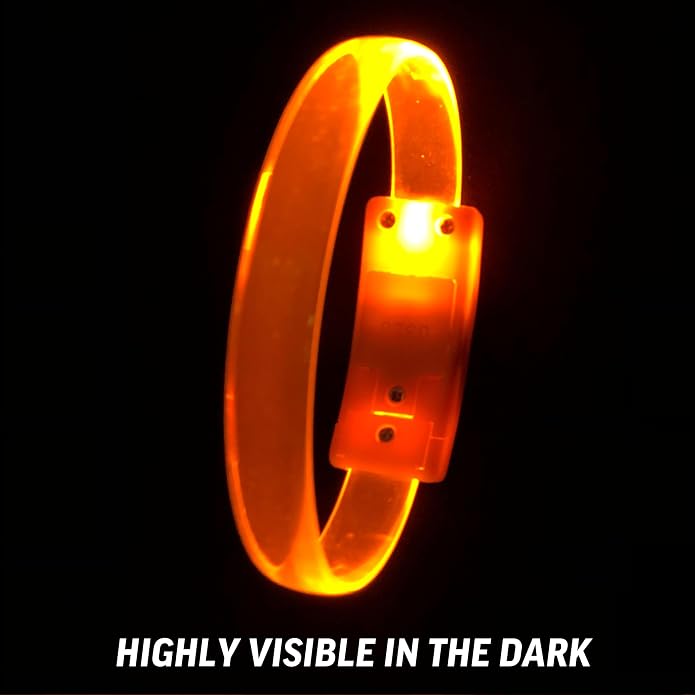 12 Magic Band Pack | Glow in The Dark | Flashing Light up for Concerts | Running Lights for Runners | Glow in The Dark Bracelets | Led Bracelet