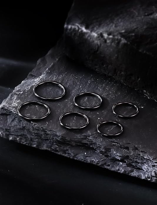 20G 18G 16G 14G 12G 10G 8G 6G 4G 2G Nose Rings Hoops 316l Surgical Steel Clicker Septum Lip Ring Tragus Helix Daith Rook Conch Snug Cartilage Lobe Earrings Hoop Piercing Jewelry For Women Men