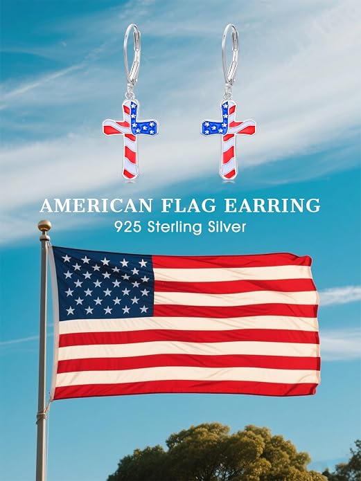Seiyang Dangle Earrings 925 Sterling Silver Animal/American Flag/Turquoise Dangle Drop Earrings Jewelry Gifts for Women