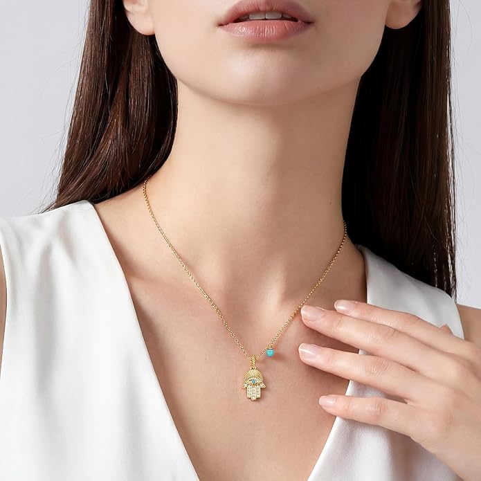 Fashion Dainty Necklace for Women - 14K Gold Plated Detachable Pendant with Cubic Zirconia Accent, Hypoallergenic Layering Jewelry for Women, Trendy Storm Charm Necklace for Daily Wear & Gifting