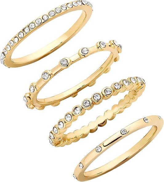 14K Gold Filled Rings for Women, Dainty Stacking Rings for Women, Thin Gold Band Ring Plain Statement Ring Comfort Fit Size 6-10