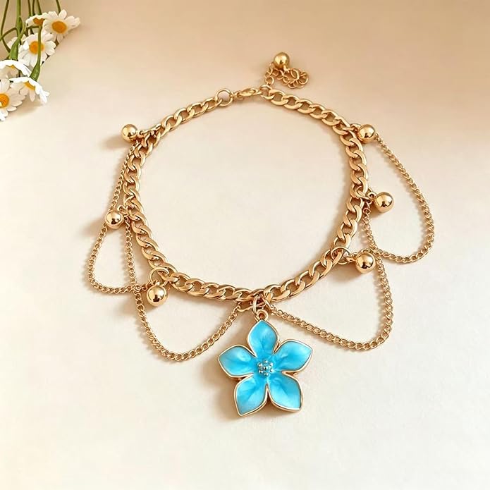 Anklet Bracelets for Women Boho Beaded Layered Ankle Bracelets Stack Summer Beach Waterproof Jewelry