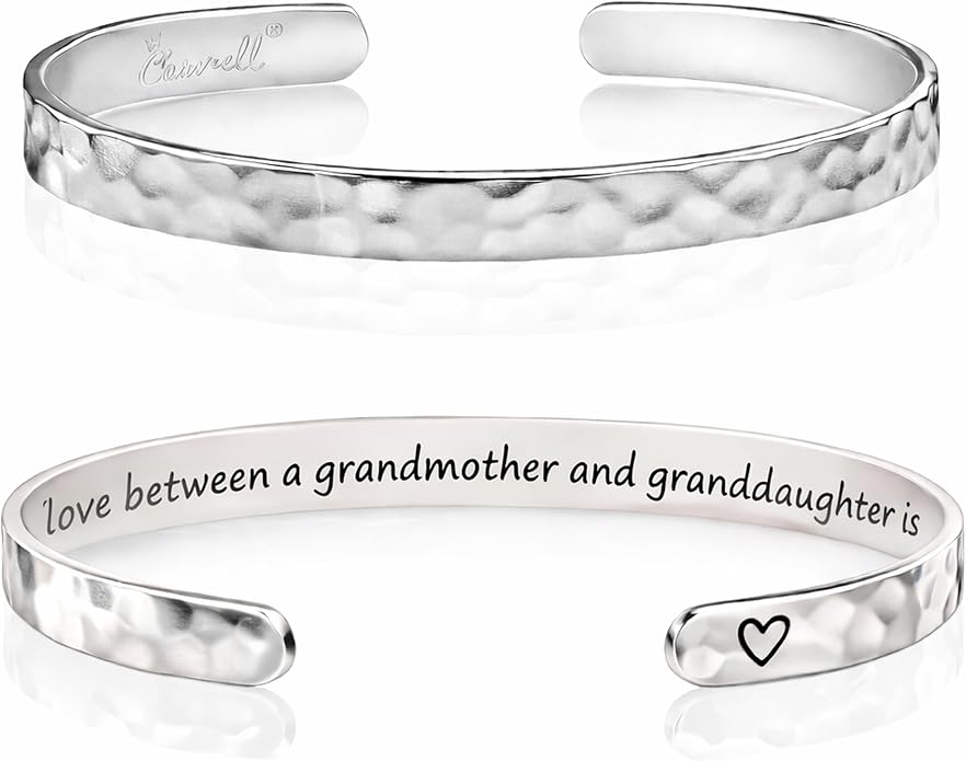 Carviell Bracelet - Gifts for Women – Inspirational, Friendship, Love, Mom, Daughter, Sister, Christian, Graduation, Memorial & Wedding Gifts – 100+ Phrases – Stainless Steel, Gift-Ready