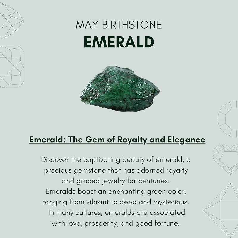 Emerald Necklace for Women, Premium Beaded Gold Necklaces for Women - Tarnish Free 18K Gold Vermeil Certified S925 Classic Statement Necklace Gold Jewelry for Women - Mothers Day Gifts for Mom Wife