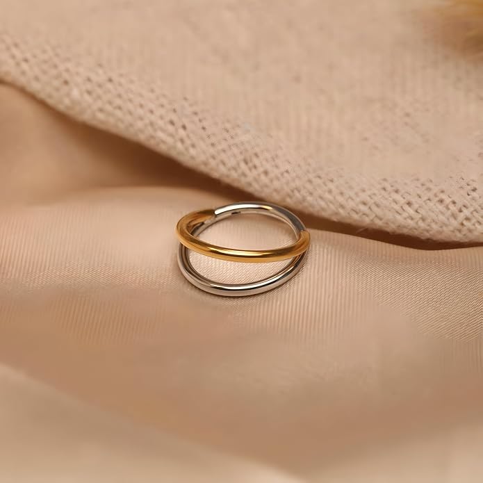 316L Surgical Steel Septum Clicker Ring Nose Ring Hoop Sleeper Hoop Earring Helix Rook Conch Cartilage Daith Tragus Earrings Lobe Nose Piercing Jewelry for Women
