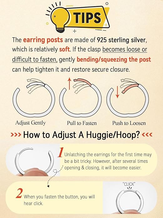 FaithHeart 925 Sterling Silver Post Huggie Hoop Earrings for Women, Silver Small Hoop Earring, Hypoallergenic Cartilage Earrings for Women