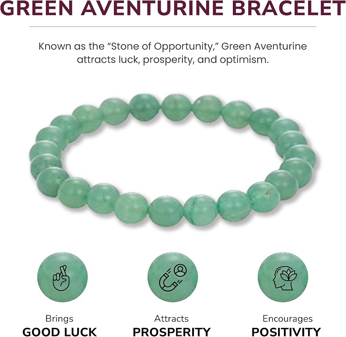 Crystal Vibe - Healing Crystal Bracelet for Women & Men | Natural Gemstone Bead Bracelet | Adjustable Handmade Energy Stone Bracelet | Bracelet for Meditation, Yoga & Daily Wear | Multiple Types
