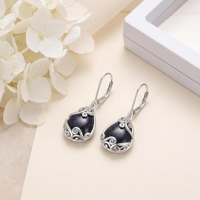 Teardrop Tree of Life/Filigree Earrings for Women Dangle Leverback Earrings Jewelry Gift Anniversary For Her