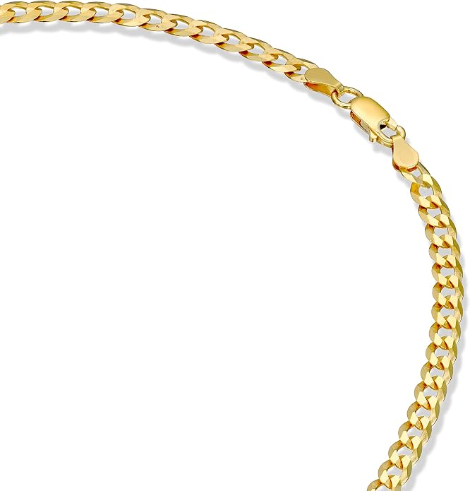 PAVOI 22K Gold Plated Chain Necklace For Women | Italian Solid 925 Sterling Silver Necklace for Men | Cuban Link, Rope, Snake & Rope Diamond-Cut Herringbone | Trendy Unisex Jewelry