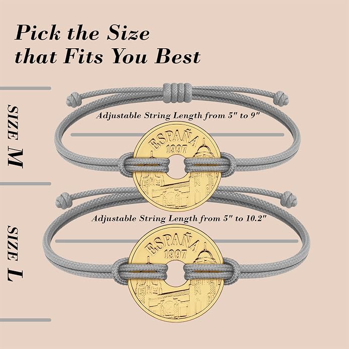 HOBBY OF KINGS Good Luck Coin Bracelet | 18k Gold Plated Wristband | Handmade Jewelry for Collectors and History Lovers