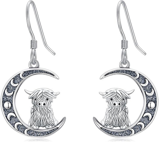 Animal/Leaf/Gothic Dangle Earrings 925 Sterling Silver Animal/Leaf/Gothic Dangle Drop Earrings Easter/Halloween/Christmas Jewelry Gifts for Women Her