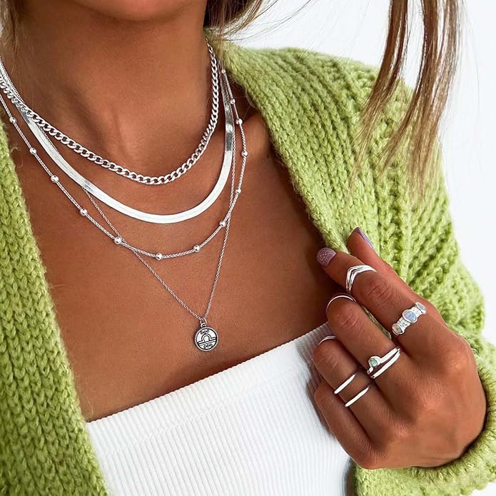 DEARMAY 14K Gold Plated Herringbone Necklaces for Women, Dainty Gold Snake Choker Chain Non Tarnish Trendy Simple Thin & Chunky Options Neckalce 1.5/3/5/6/8mm Chain Jewelry for Gifts