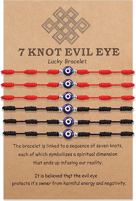BOCHOI Evil Eye Bracelet for Women Good Luck String Bracelet Kabbalah Protection Friendship Wish Bracelet Jewelry for Girls Girlfriend Wife Mother Daughter
