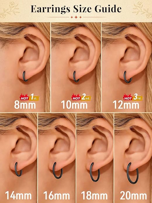 FaithHeart 925 Sterling Silver Huggie Hoop Earrings, Small Hoop Earring for Women, Silver/14K Gold/Black/Rose Gold Hypoallergenic Cartilage Earrings for Women 8/10/12/14/16/18/20mm