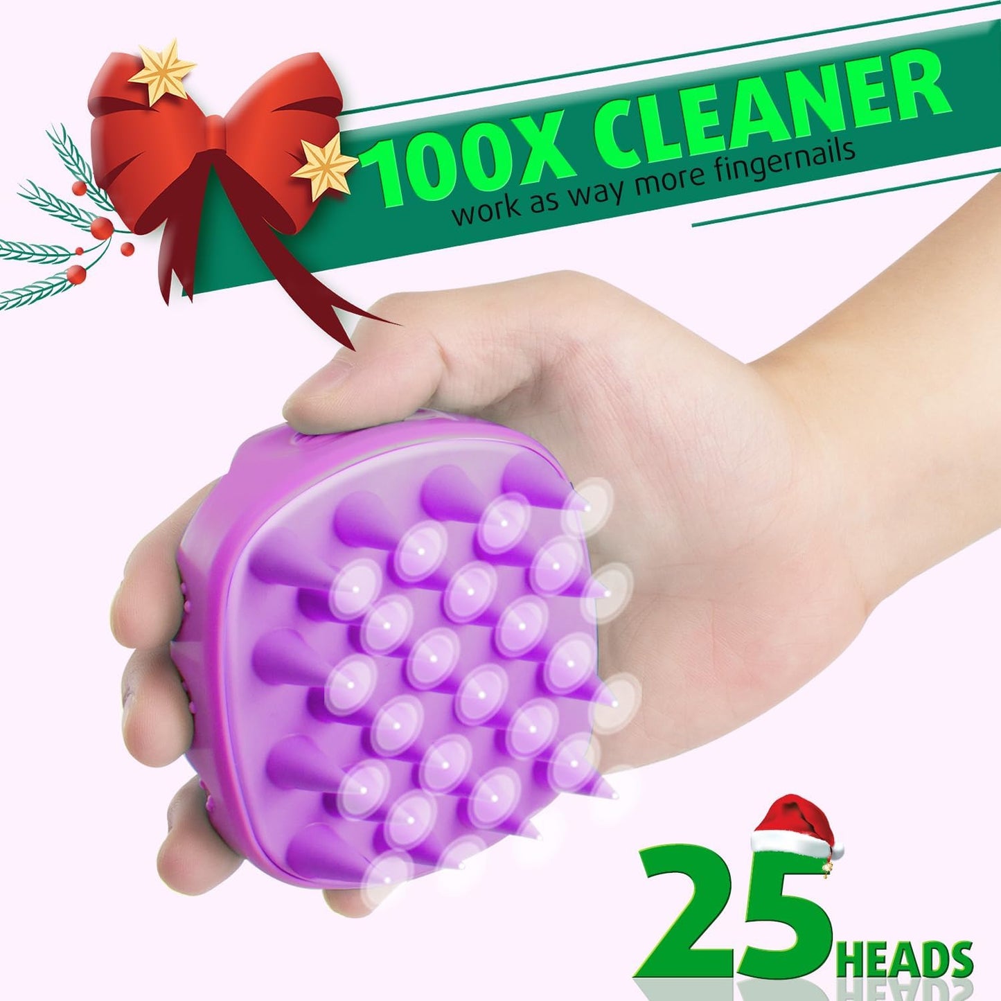 Cbiumpro 2-Pack Scalp Massager Shampoo Brush, Ultra Soft Silicone Scalp Scrubber Exfoliator Brush for Hair Growth & Dandruff Removal - 100% Fit All Hair Types