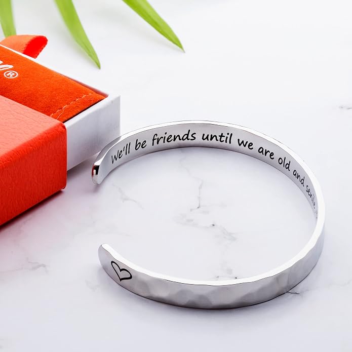 Carviell Bracelet - Gifts for Women – Inspirational, Friendship, Love, Mom, Daughter, Sister, Christian, Graduation, Memorial & Wedding Gifts – 100+ Phrases – Stainless Steel, Gift-Ready