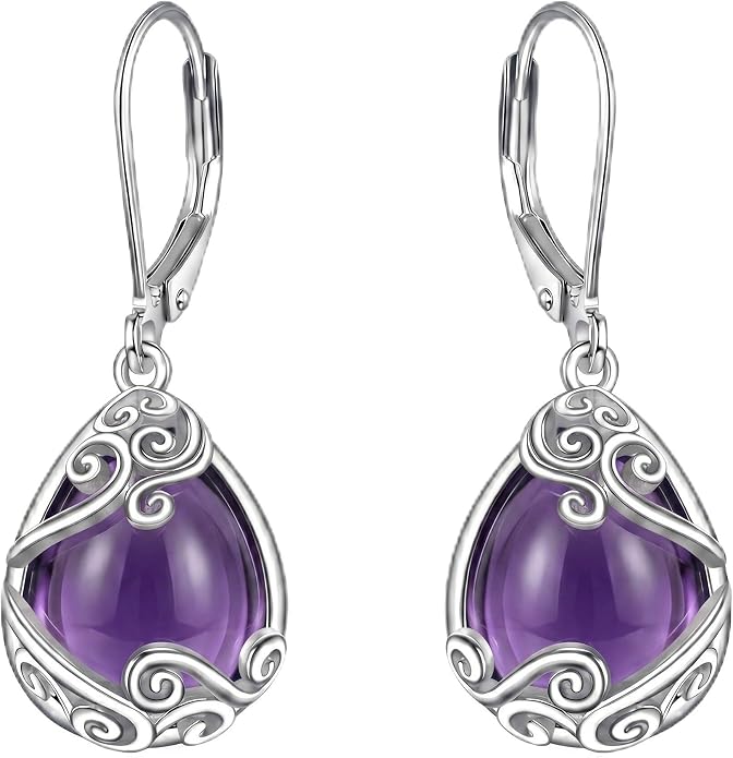 Teardrop Tree of Life/Filigree Earrings for Women Dangle Leverback Earrings Jewelry Gift Anniversary For Her
