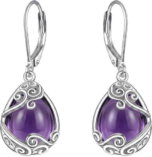 Teardrop Tree of Life/Filigree Earrings for Women Dangle Leverback Earrings Jewelry Gift Anniversary For Her