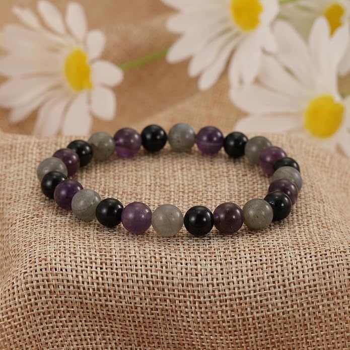 Crystal Vibe - Healing Crystal Bracelet for Women & Men | Natural Gemstone Bead Bracelet | Adjustable Handmade Energy Stone Bracelet | Bracelet for Meditation, Yoga & Daily Wear | Multiple Types