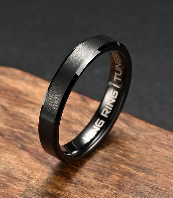 King Ring Tungsten 4/6/8/10mm Rings – Super Polished Matt Finish Tungsten Rings – Designed in USA