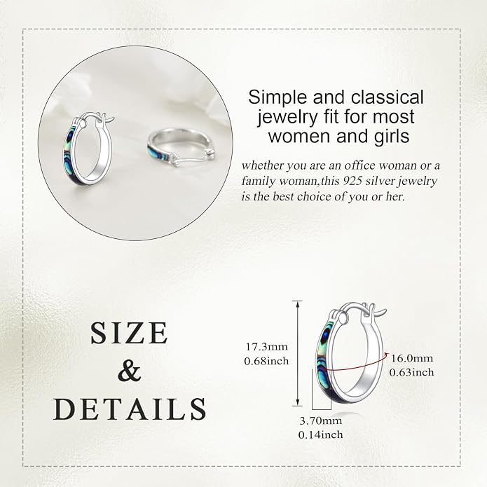 Sterling Silver Hoop Earrings Small Hoop Sun/Leaf/Triangle Huggie Earrings for Women Hypoallergenic